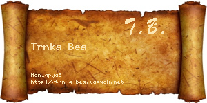 Trnka Bea névjegykártya